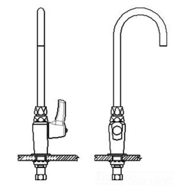 Click here to see Delta 27C678 Delta 27C678 CER-TECK Deckmount Single-Handle Pantry Faucet, 6