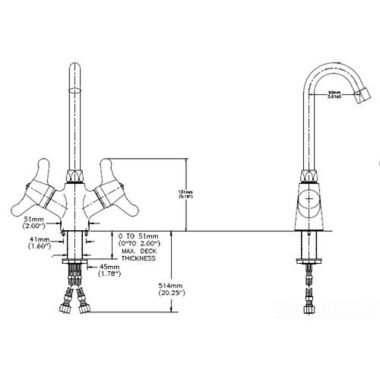 Click here to see Delta 25C3937-R7 Delta 25C3937-R7 CER-TECK Single Shank Mixing Lavatory Faucet w/ 9