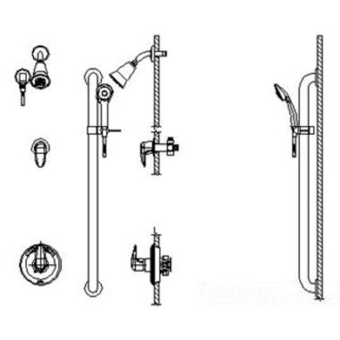 Click here to see Delta T13H382-05 DELTA T13H382-05 COMMERCIAL UNIVERSAL TRIM FOR T13H CHROME