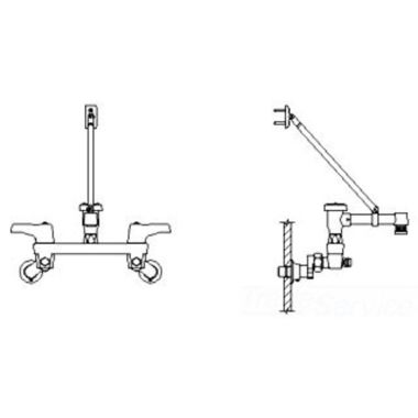 Click here to see Delta 28C8183-AC Delta 28C8183-AC CER-TECK Wallmount Service Faucet, Rigid 8