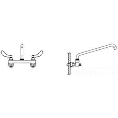 Click here to see Delta 28C6234-S8 Delta 28C6234-S8 CER-TECK Wallmount Service Faucet, 14