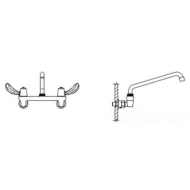 Click here to see Delta 28C4422 Delta 28C4422 CER-TECK Wallmount Service Faucet, 11