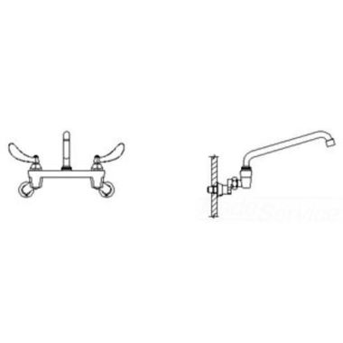Click here to see Delta 28C4444-AC Delta 28C4444-AC CER-TECK Wallmount Service Faucet, 11
