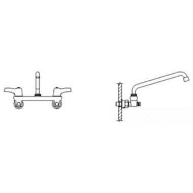 Click here to see Delta 28C6453 Delta 28C6453 CER-TECK Wallmount Service Faucet, 11