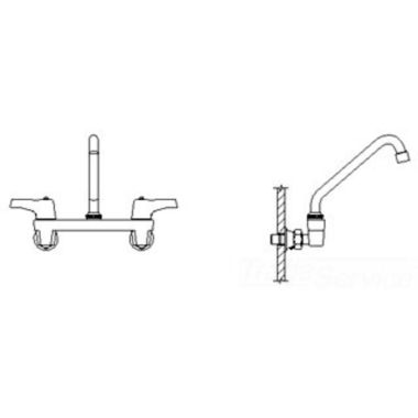 Click here to see Delta 28C4922 Delta CER-TECK Wallmount Service Faucet, 6