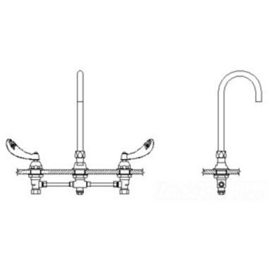 Click here to see Delta 23C674-TI Delta 23C674-TI CER-TECK Widespread Lavatory Faucet, 12