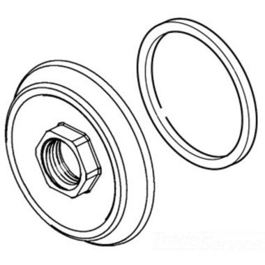 Click here to see Delta RP72725 DELTA RP72725 PART SPOUT FLANGE & GASKET CHROME