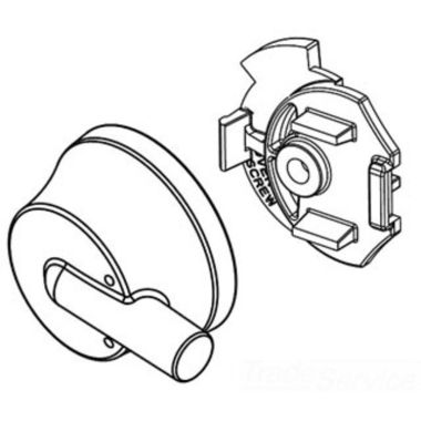 Click here to see Delta RP73378 Delta Trinsic Chrome Temperature Knob and Cover for Monitor 17 Series T17459 Tub and Shower Trim - RP73378