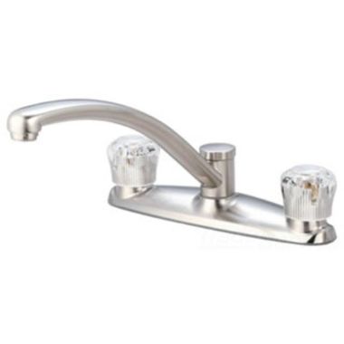 Click here to see Pioneer 2LG100B-BN Pioneer Legacy Two-Handle Kitchen Faucet, Crystal Knob Handles, Tract Pack Model, Brushed Nickel - 2LG100B-BN