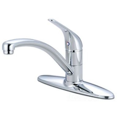 Click here to see Pioneer 2LG160B Pioneer Legacy Single Handle Kitchen Faucet w/ Deck Plate, Lever Handle, Track Pack Model, Chrome - 2LG160B