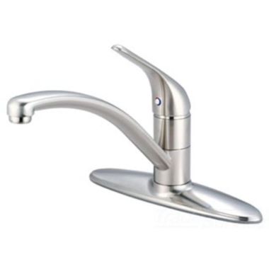 Click here to see Pioneer 2LG160B-BN Pioneer Legacy Single Handle Kitchen Faucet w/ Deck Plate, Lever Handle, Track Pack Model, Brushed Nickel - 2LG160B-BN