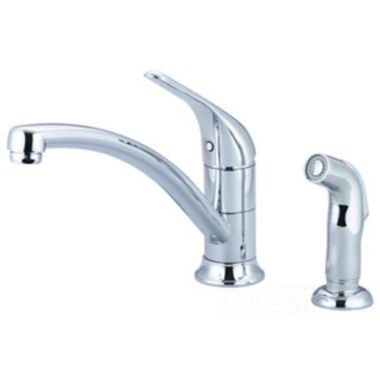 Click here to see Pioneer 2LG261B Pioneer Legacy Single Handle Kitchen Faucet w/ Side Spray, Tract Pack Model, Chrome - 2LG261B