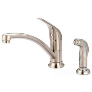 Click here to see Pioneer 2LG261B-BN Pioneer Legacy Single Handle Kitchen Faucet w/ Side Spray, Tract Pack Model, Brushed Nickel - 2LG261B-BN