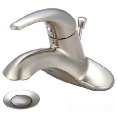 Click here to see Pioneer 3LG160B-BN Pioneer Legacy Centerset Bathroom Faucet with Pop-Up Drain, Single-Handle, 1.2 GPM, Metal Lever Handle, ADA, PVD Brushed Nickel, Tract Pack - 3LG160B-BN