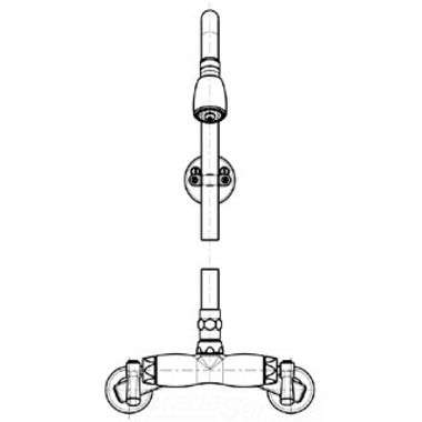 Click here to see Chicago Faucet 756-RCP Chicago Faucets 756-RCP Exposed Two Handle Shower Fitting with Shower Head