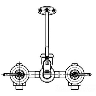 Click here to see Chicago Faucet 782-VB369CP Chicago Faucets 782-VB369CP Concealed Hot and Cold Sink Faucet with Pail Hook