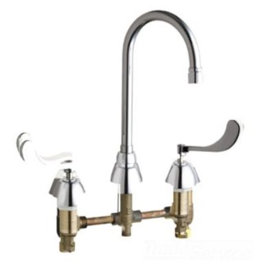 Click here to see Chicago Faucet 786-E35VPCABCP Chicago Faucets 786-E35VPCABCP Concealed Hot and Cold Sink Faucet