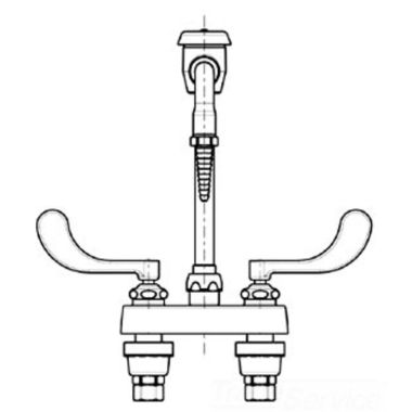 Click here to see Chicago Faucet 895-317GN2BVBE7CP Chicago Faucets 895-317GN2BVBE7CP Hot and Cold Sink Faucet