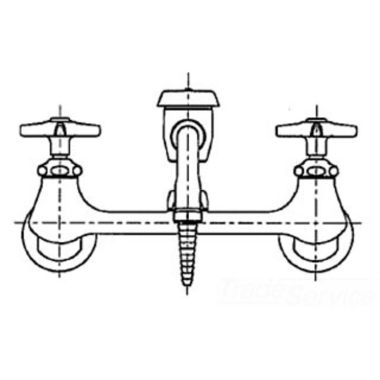 Click here to see Chicago Faucet 940-VBE7CP Chicago Faucets 940-VBE7CP Hot and Cold Water Inlet Faucet with Vacuum Breaker