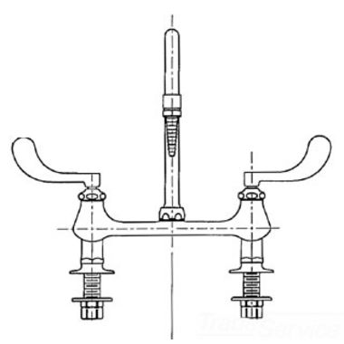 Click here to see Chicago Faucet 946-317CP Chicago Faucets 946-317CP Hot and Cold Water Inlet Faucet