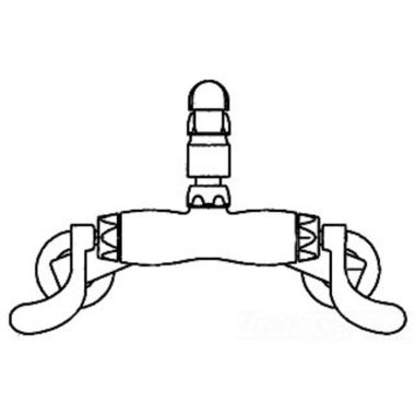 Click here to see Chicago Faucet 445-DJ13-317XKABCP Chicago Faucets 445-DJ13-317XKABCP Hot and Cold Sink Faucet