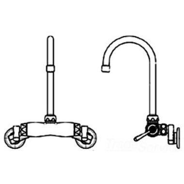 Click here to see Chicago Faucet 445-GN2AE3RABCP Chicago Faucets 445-GN2AE3RABCP Hot and Cold Sink Faucet