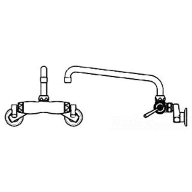 Click here to see Chicago Faucet 445-L12RABCP Chicago Faucets 445-L12RABCP Hot and Cold Sink Faucet