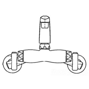 Click here to see Chicago Faucet 445-L8RABCP Chicago Faucets 445-L8RABCP Hot and Cold Sink Faucet