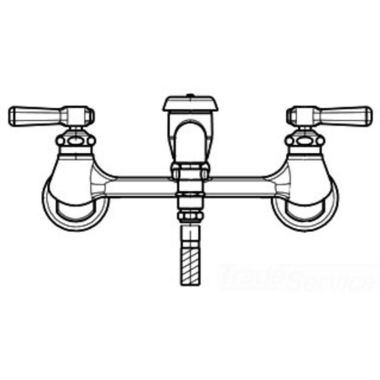 Click here to see Chicago Faucet 512-GC90LABCP Chicago Faucets 512-GC90LABCP Wall Mounted Pre-Rinse Fitting