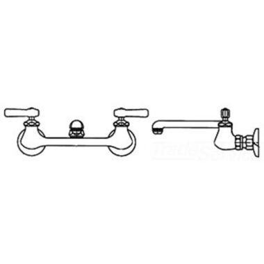 Click here to see Chicago Faucet 540-LDE1WXFABCP Chicago Faucets 540-LDE1WXFABCP Hot and Cold Sink Faucet