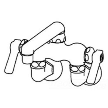 Click here to see Chicago Faucet 772-SSABCP Chicago Faucets 772-SSABCP Hot and Cold Sink Faucet