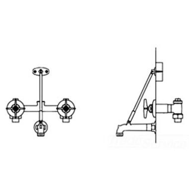 Click here to see Chicago Faucet 911-LEVB Chicago Faucets 911-LEVB Concealed Hot and Cold Sink Faucet