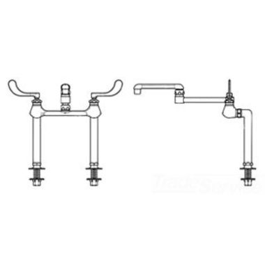 Click here to see Chicago Faucet 941-DJ13-317ABCP Chicago Faucets 941-DJ13-317ABCP Hot and Cold Water Inlet Faucet