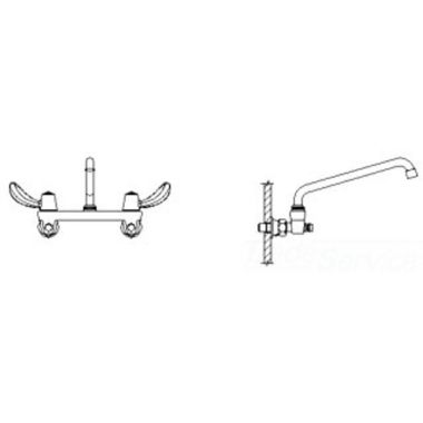 Click here to see Delta 28C6442 Delta 28C6442 CER-TECK Wallmount Service Faucet, 11