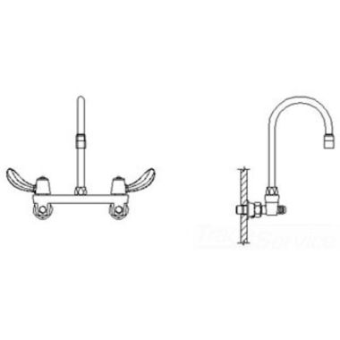 Click here to see Delta 28C6922 Delta 28C6922 CER-TECK Wallmount Service Faucet, 6