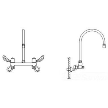 Click here to see Delta 28C6922-R7 Delta 28C6922-R7 CER-TECK Wallmount Service Faucet, 9