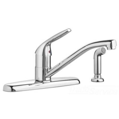 Click here to see American Standard 4175.701.F15.002 American Standard Colony Choice Single Handle Kitchen Faucet w/ Side Spray, 1.5 GPM, Chrome - 4175.701.F15.002