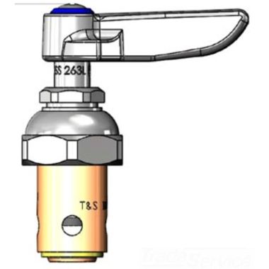 Click here to see T&S Brass 002711-40M T&S BRASS 002711-40M ETERNA SPINDLE ASSEMBLY, SPRING CHECK, LEFT HAND, COLD (QTY. 2)