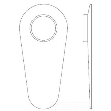 Click here to see T&S Brass 002820-40 T&S Brass 002820-40 Tear-Drop Escutcheon