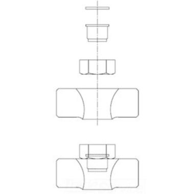 Click here to see T&S Brass 003700-45 T&S Brass 003700-45 Cross Body and Hardware Kit