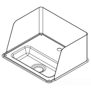 Click here to see T&S Brass 010124-45 T&S BRASS 010124-45 DRIP PAN ASSEMBLY W/ SPLASH GUARD