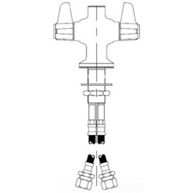 Click here to see T&S Brass 014056-40 T&S BRASS 014056-40 SINGLE HOLE BODY ASM, RIGID OUTLET, EQUIP HANDLES