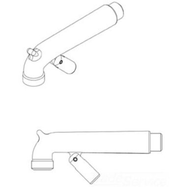 Click here to see T&S Brass 016450-25 T&S Brass 016450-25 Spout Assembly, Rough Chrome w/ Bottom Mount, Clevis, Roll Pin