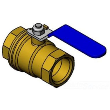 Click here to see T&S Brass 017487-45B T&S BRASS 017487-45B BALL VALVE, 3/4 FNPT, BRASS, ZINC PLATED BLUE COATED LEVER HANDLE