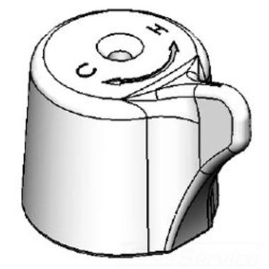 Click here to see T&S Brass 018249-45 T&S BRASS 018249-45 HANDLE, CHEKPOINT EC-SMT THERMOSTATIC MIXING VALVE