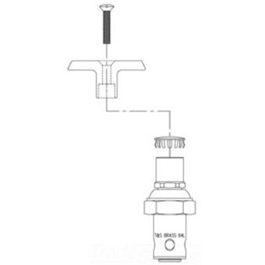 Click here to see T&S Brass 124A T&S BRASS 124A SPINDLE ASSEMBLY, LOOSE KEY STOP, RTC