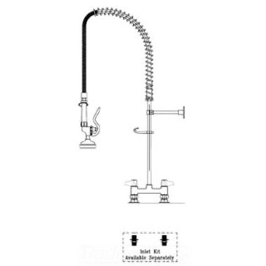 Click here to see T&S Brass 5PR-6D00 T&S Brass 5PR-6D00 Pre-rinse Unit, Rigid Base, 18