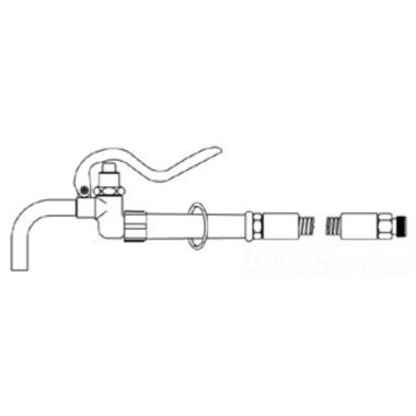 Click here to see T&S Brass B-0102-BKT T&S BRASS B-0102-BKT POT & GLASS FILLER, PLAIN END CURVED NOZZLE, 68