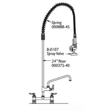 Click here to see T&S Brass B-0123-CR-CCV-B T&S BRASS B-0123-CR-CCV-B PRE-RINSE, 8