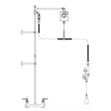 Click here to see T&S Brass B-0130 T&S BRASS B-0130 PRE-RINSE, BALANCER, WALL MOUNT, 8